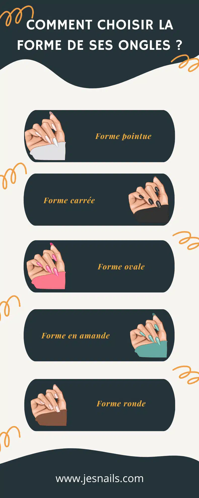 choisir la forme de ses ongles