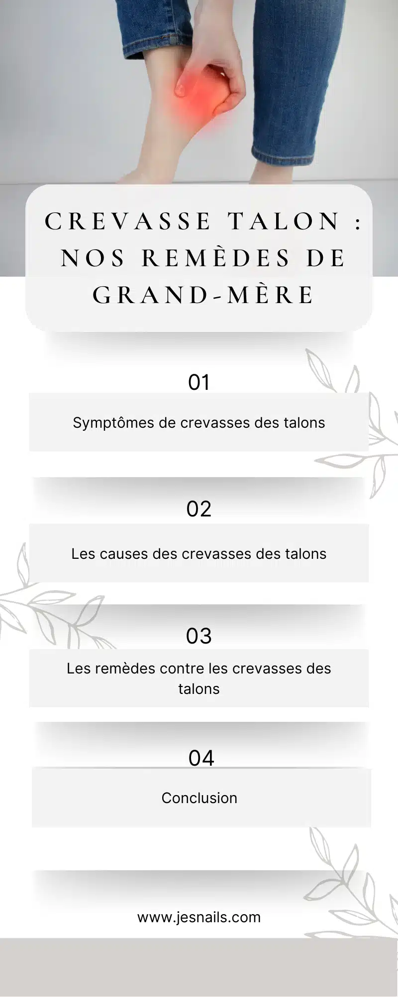 crevasses des talons