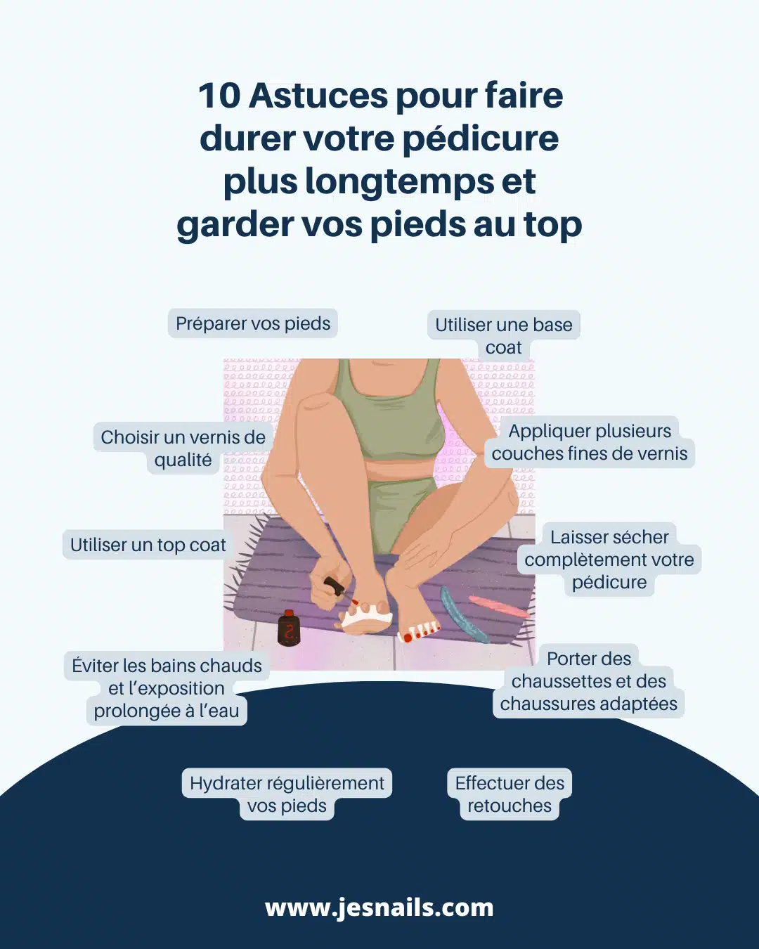 faire durer votre pédicure plus longtemps
