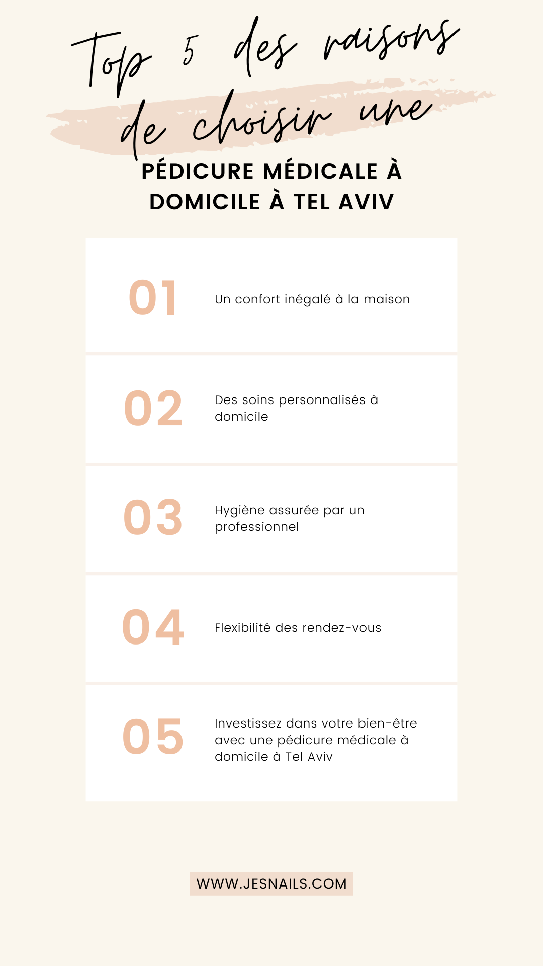 5 raisons de choisir une pédicure médicale à domicile à Tel Aviv