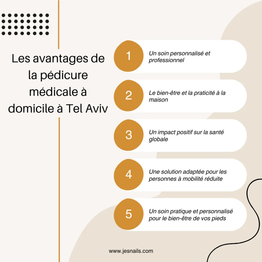 avantages de la pédicure médicale à domicile à Tel Aviv