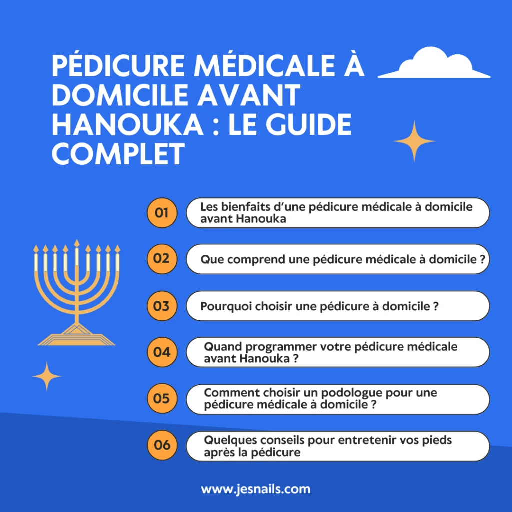 pédicure médicale à domicile avant Hanouka
